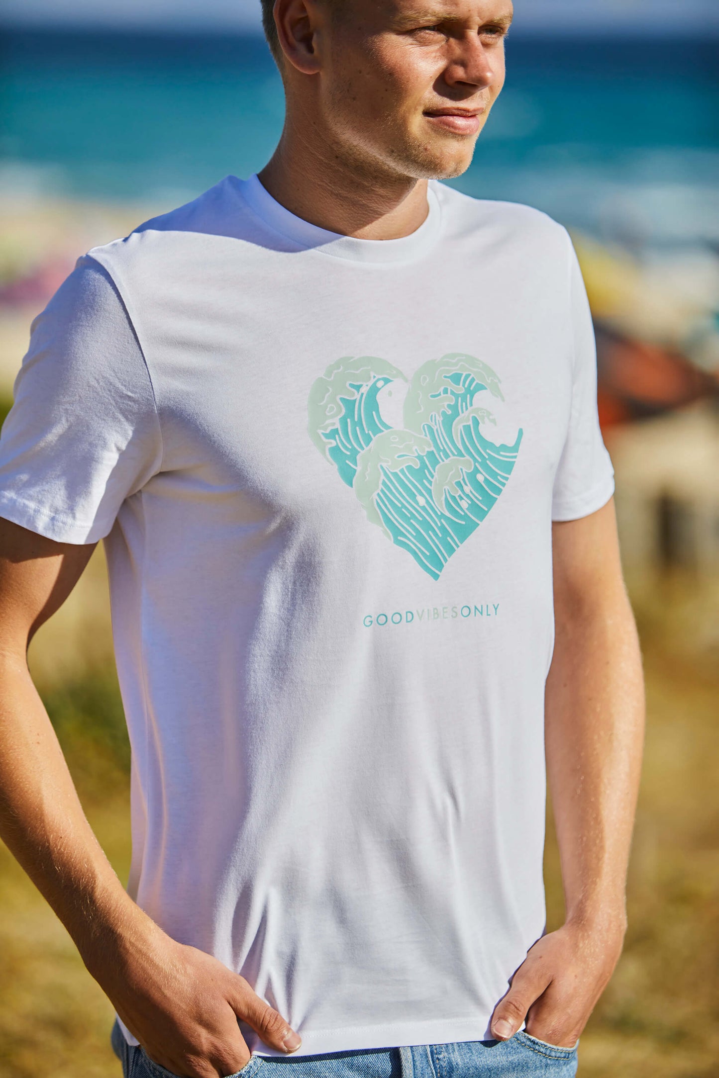 CAMISETA CORAZÓN OLA